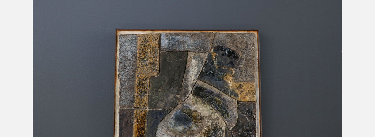 Mid-Century Modernist Cubist Concrete Wall Art