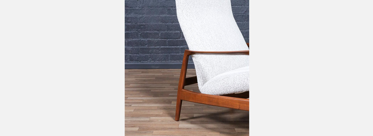 Folke Ohlsson Model-1032 Reclining Chair w/ Ottoman for Dux