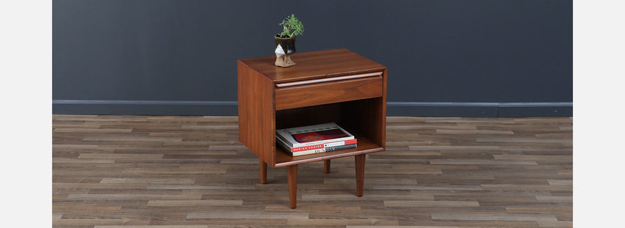 Mid-century Single Walnut Night Stand by Westnofa