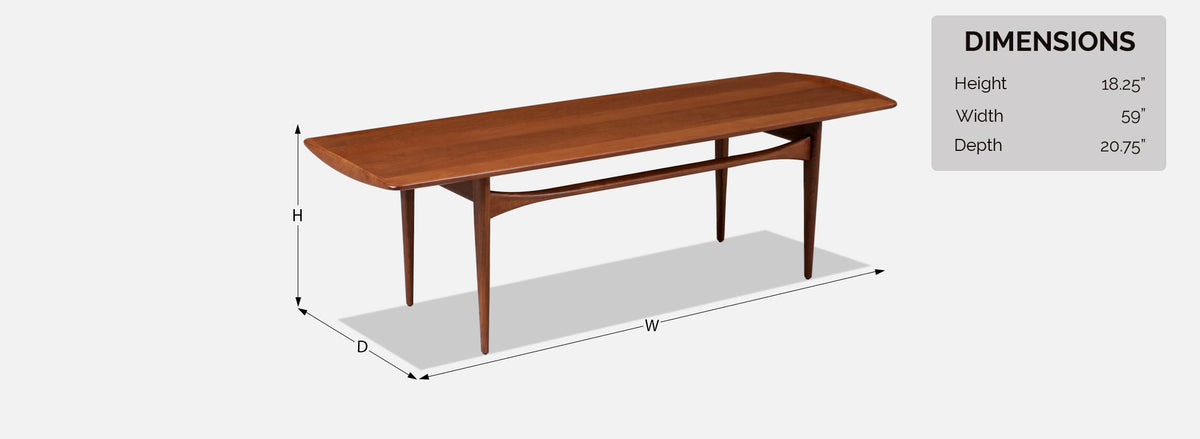 Tove & Edvard Kindt-Larsen Teak Coffee Table for France & Son