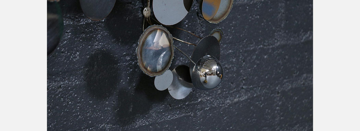 Vintage Californian Modern "Raindrop" Chrome Sculpture by Curtis Jere
