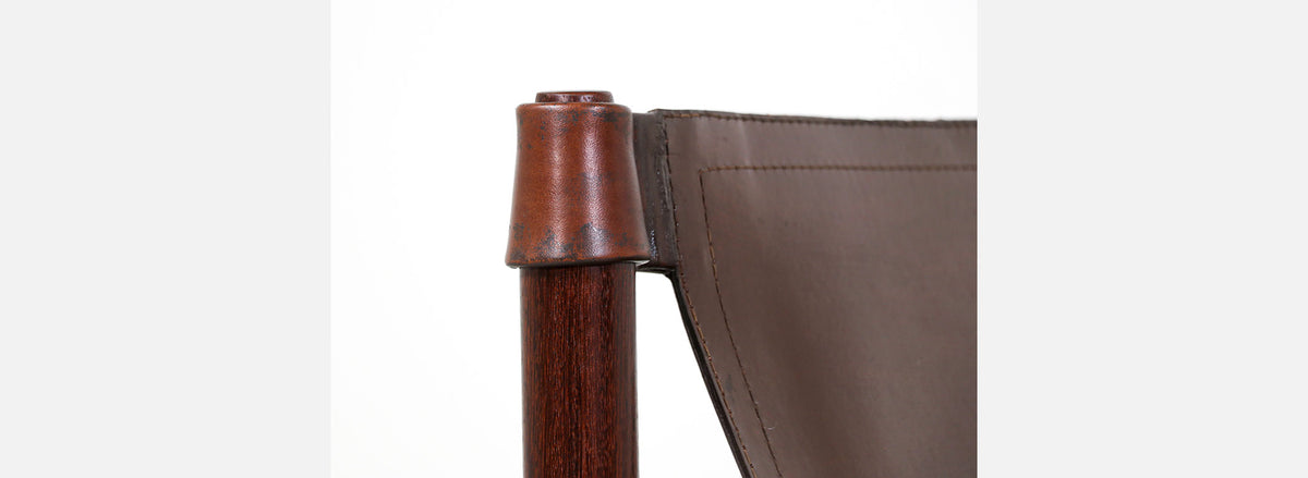 Vintage “Sirocco” Safari Leather Lounge Chair by Arne Norell