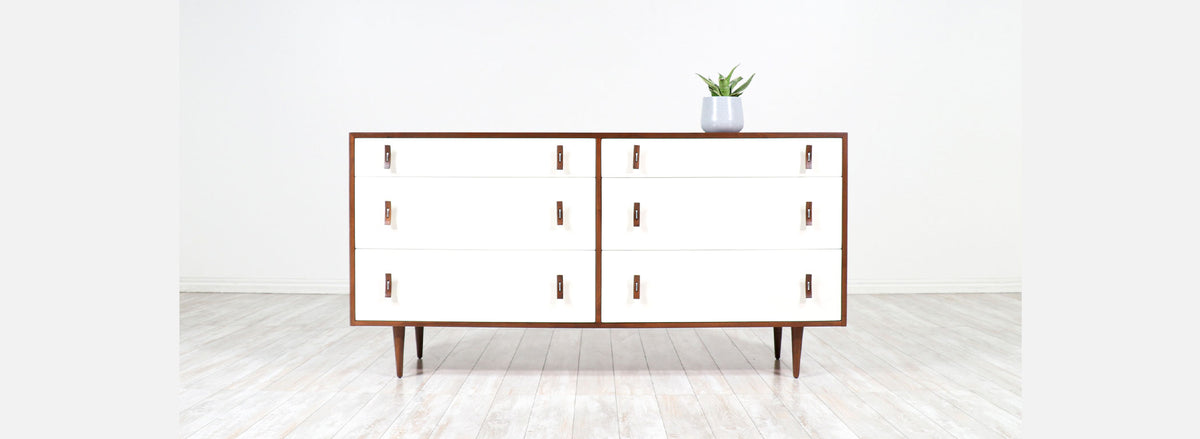California Modern Two-Tone Lacquered Dresser by Stanley Young for Glenn of CA