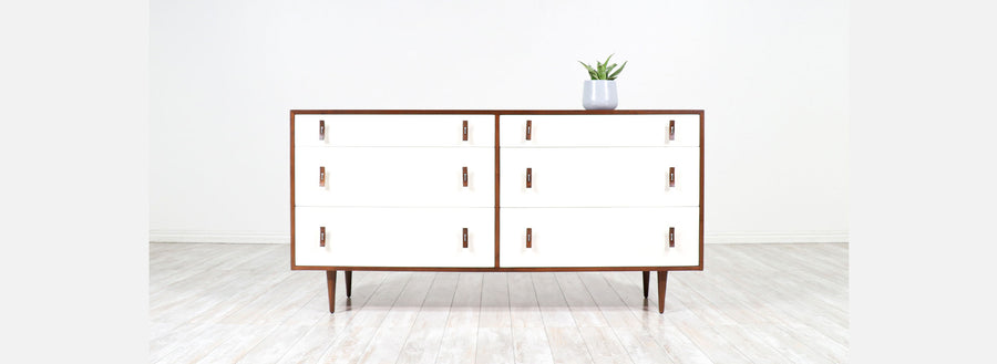 California Modern Two-Tone Lacquered Dresser by Stanley Young for Glenn of CA