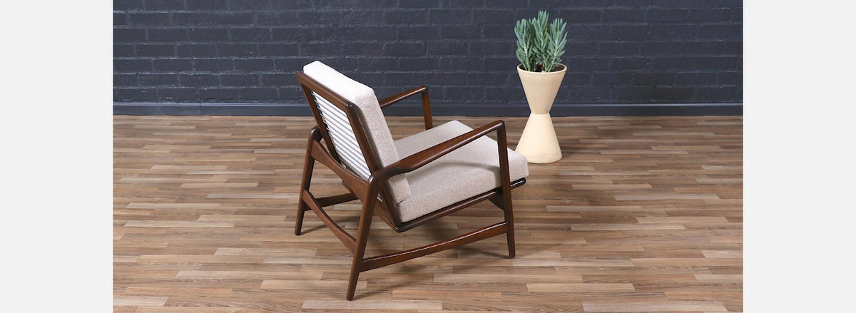 Danish Modern Reclining Lounge Chair by Ib Kofod-Larsen