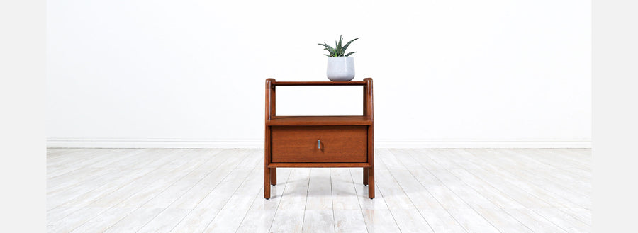 John Keal Two-Tier Night Stand for Brown Saltman