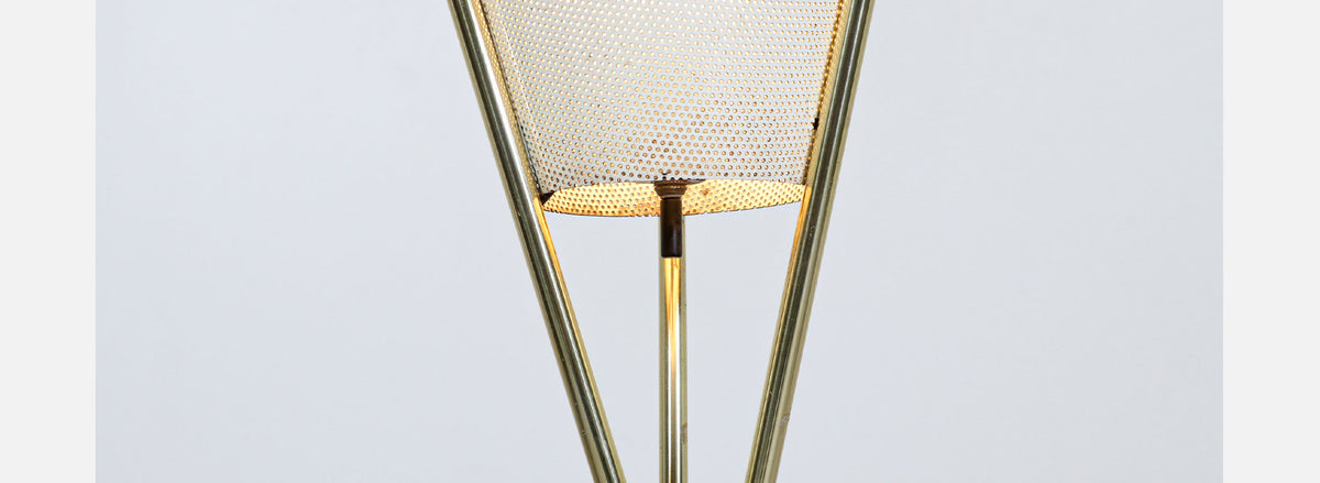 Robert Sonneman Tripod Brass Floor Lamp for Lightolier