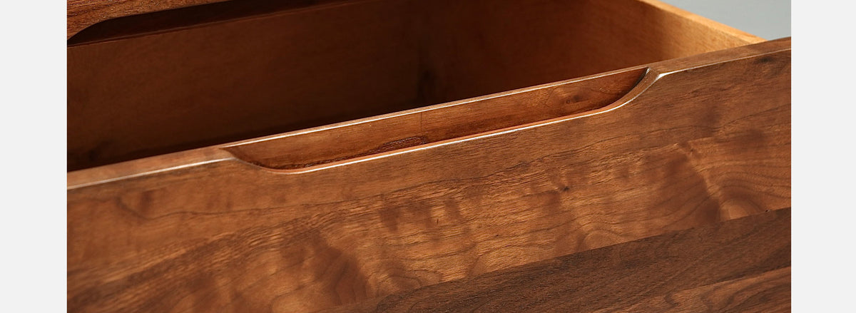 Mid-Century Modern Walnut Night Stands w/ Metal Accents