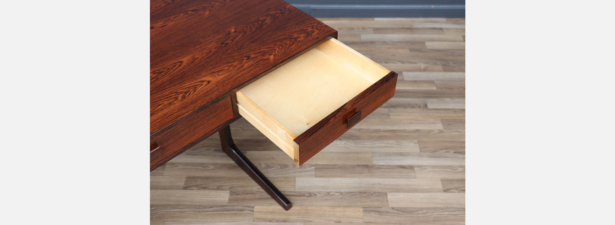 Danish Cantilever Floating Rosewood Desk by Georg Petersens