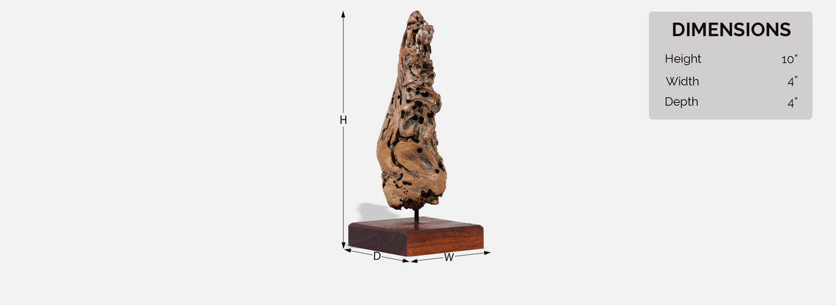 California Modern Burlwood Sculpture by Lebar