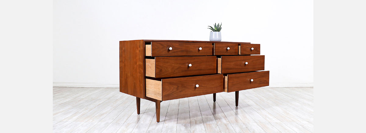 Kipp Stewart & Stewart McDougall ”Declaration” Walnut Dresser for Drexel