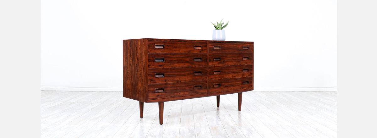 Danish Modern Rosewood Dresser by Carlo Jensen for Hundevad & Co. 