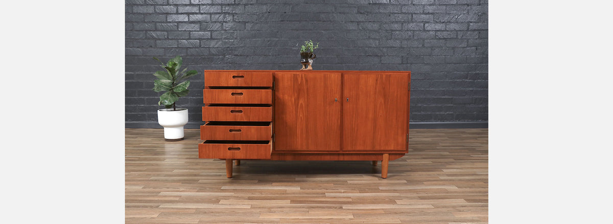 Danish Modern Teak Credenza by Herluf Agergaard 