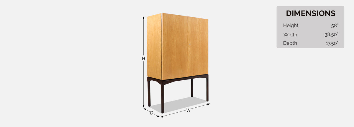 Mid-Century Modern Swedish Two-Tone Cabinet by Ferd Lundquist