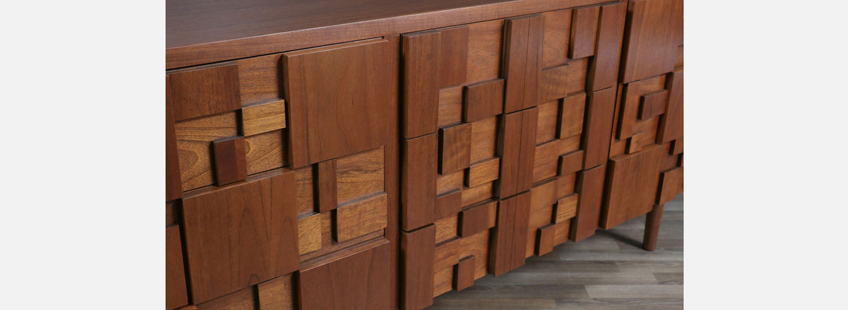 Mid-Century Modern "Staccato" Brutalist Dresser by Lane 