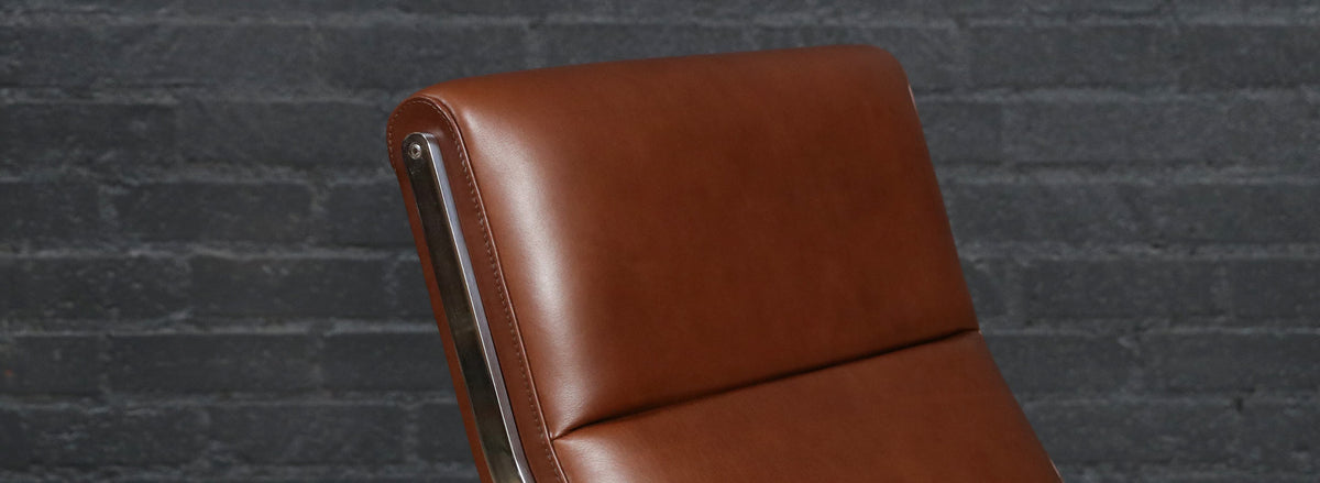 Poul Norreklit Cognac Leather & Steel Cantilever Lounge Chairs