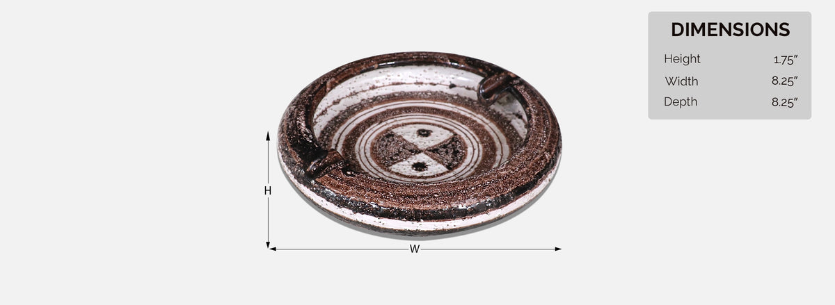 Aldo Londi Italian Glazed Ceramic Ashtray for Bitossi Studio