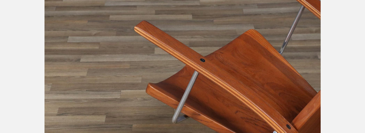 Californian Studio Modern Teak Rocking Chair by Leon Meyer