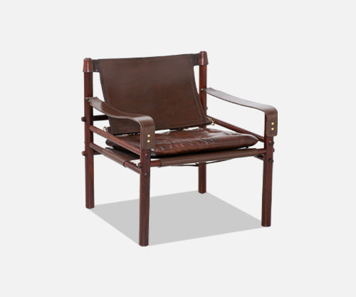 Vintage “Sirocco” Safari Leather Lounge Chair by Arne Norell
