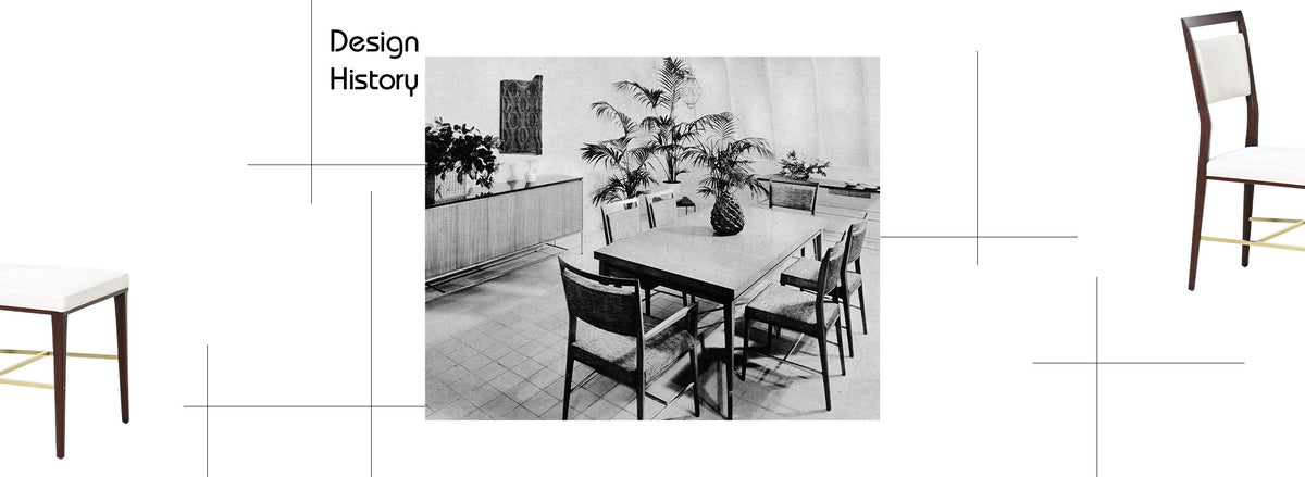 Paul McCobb "Irwin Collection" Dining Chairs with Brass Accents for Calvin Furniture