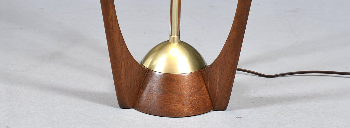 Arthur Jacobs Sculpted Korina Wood Floor Lamp for Modeline of CA