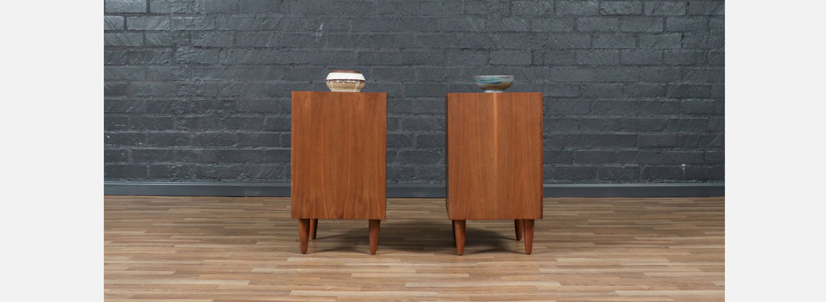 Milo Baughman Two-Tone Lacquered Night Stands for Glenn of CA 