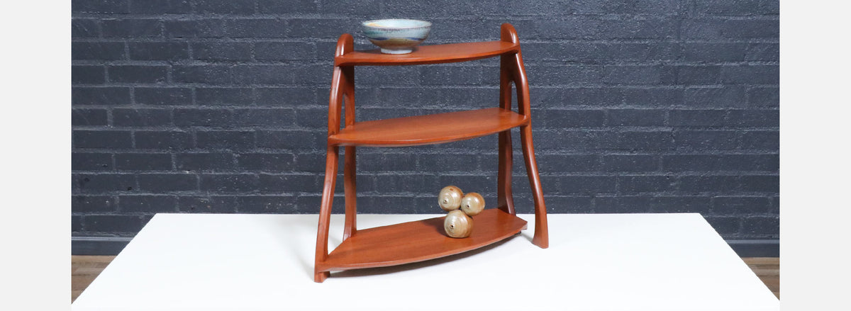California Studio Craft Organic Modern Teak Counter Shelf