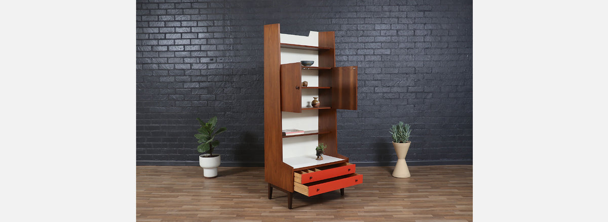 Kipp Stewart Lacquered & Walnut Bookshelf for Glenn of CA