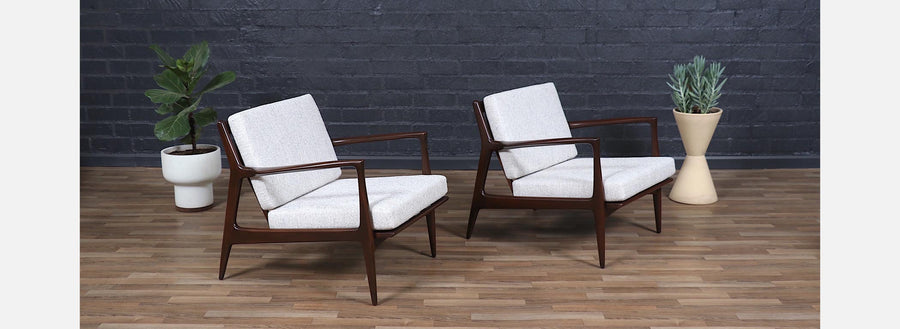 Sculpted Lounge Chairs by Ib Kofod-Larsen for Selig