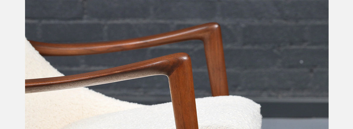 Rolf Rastad & Adolf Relling Boucle & Leather Lounge Chair