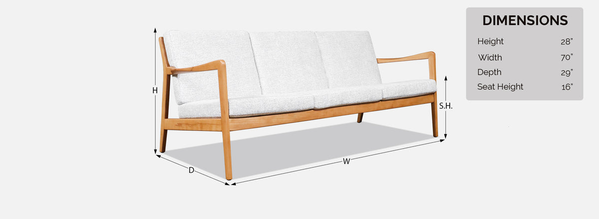 Folke Ohlsson Model “Tema 1” Beechwood Sofa for Dux