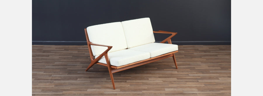 Poul Jensen Teak Love Seat Sofa for Selig