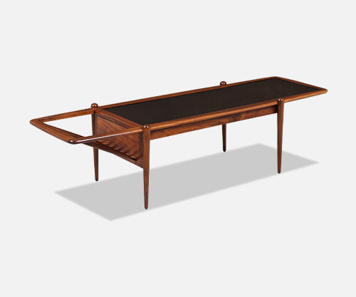 Arthur Umanoff Coffee Table with Magazine Rack for Washington Woodcraft 