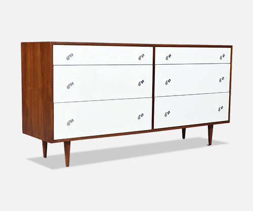 Milo Baughman Modernist Lacquered & Walnut Dresser for Glenn of California
