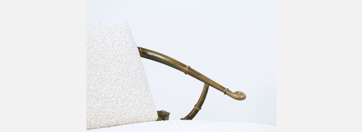 Mid-Century Modern Brass Accent Lounge Chair by Weiman / Warren Lloyd