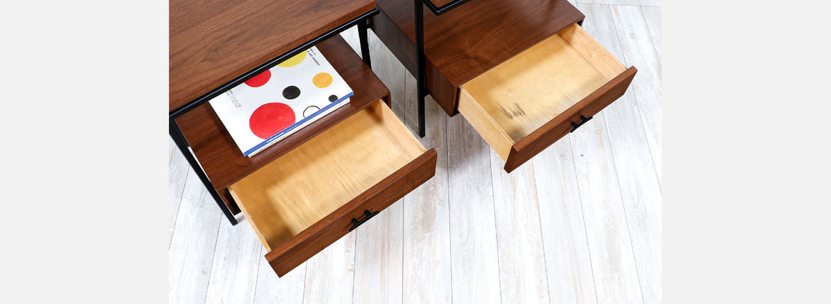 Mid-Century Modern Walnut Night Stands by Vista of California