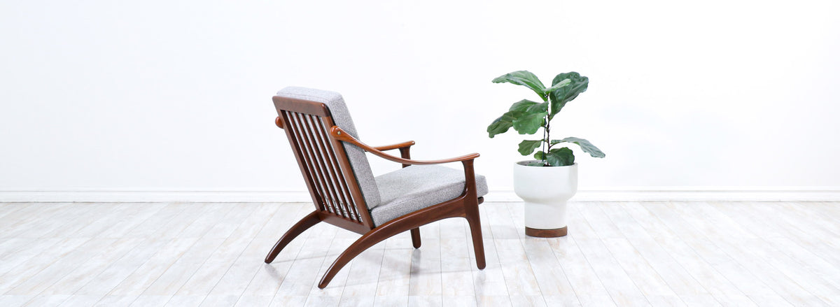 Arne Hovmand-Olsen Sculpted Teak Lounge Chair for Mogens Kold
