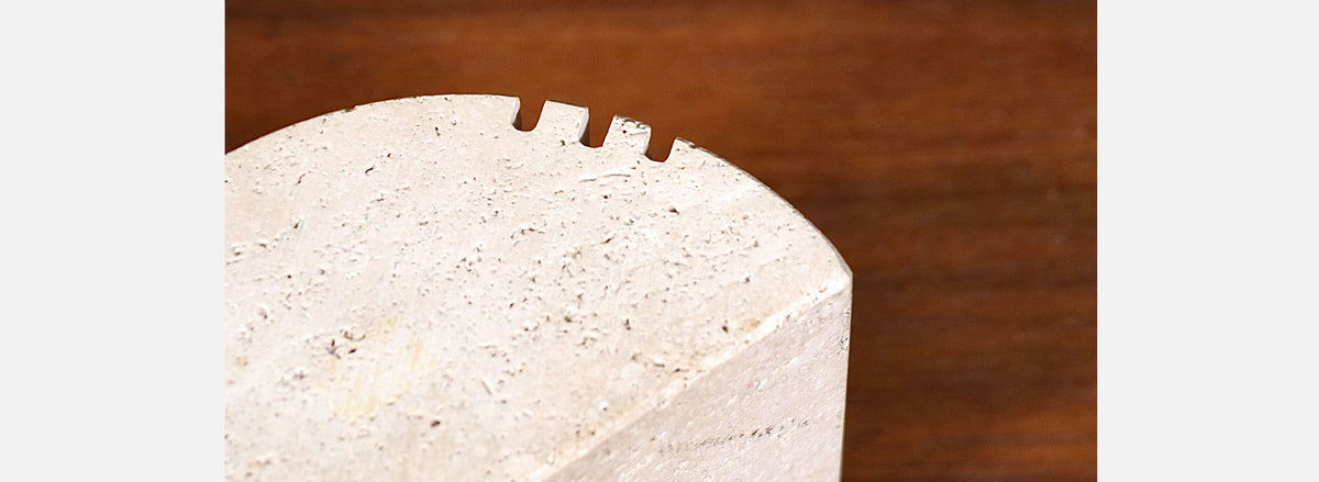 Italian Modernist Travertine Bookends by Fratelli Mannelli for Marble Art