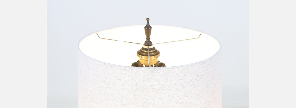 Vintage Bronze Armillary Sphere Table Lamp 