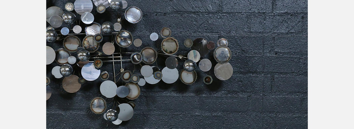 Vintage Californian Modern "Raindrop" Chrome Sculpture by Curtis Jere