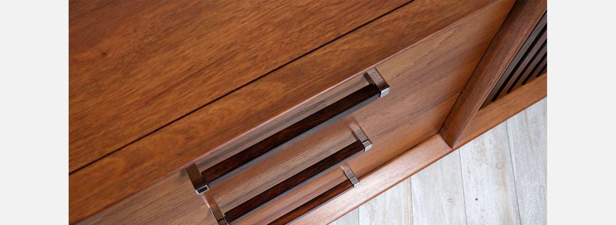Mid-Century Modern Dresser with Chrome Pulls by Lane