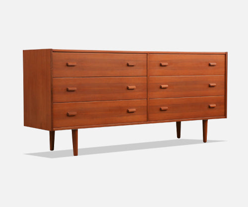 Danish Modern 6-Drawer Teak Dresser by Art Furn