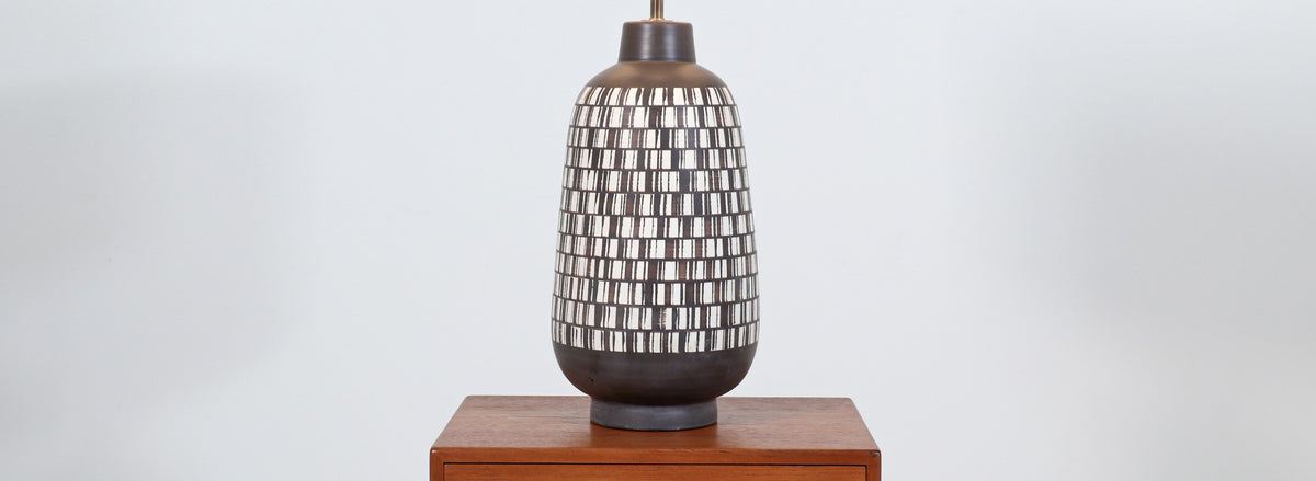 Mid-Century Modern Italian Ceramic Table Lamp