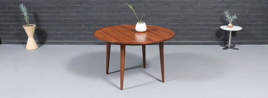 Edward J. Wormley Model-5964 Expanding Walnut Dining Table for Dunbar
