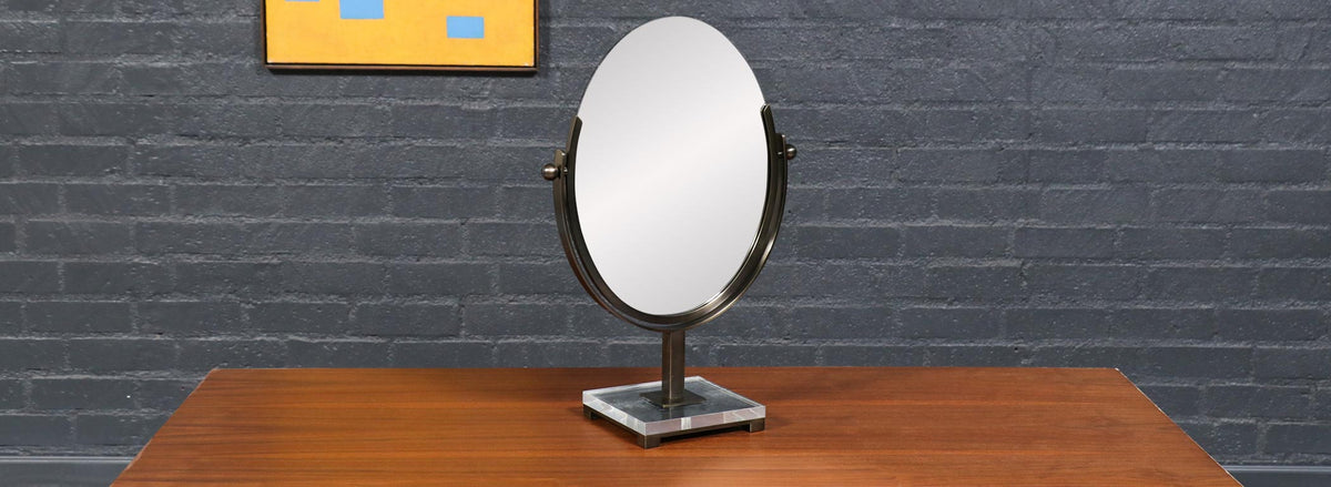 Charles Hollis Jones Double Sided Vanity Brass Mirror