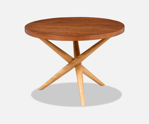 T.H Robsjohn-Gibbings Walnut Tripod Side Table for Widdicomb