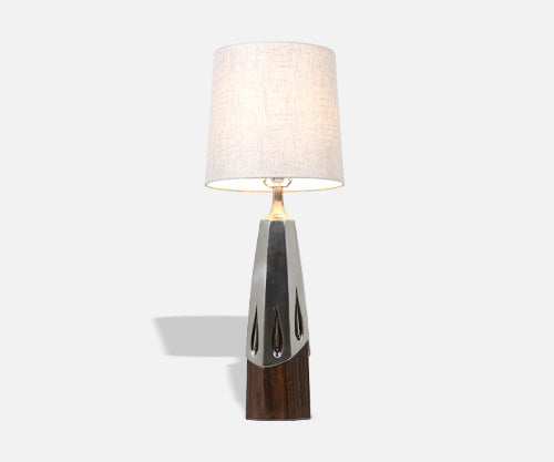 Mid-Century Sculpted Brass Table Lamp by Laurel