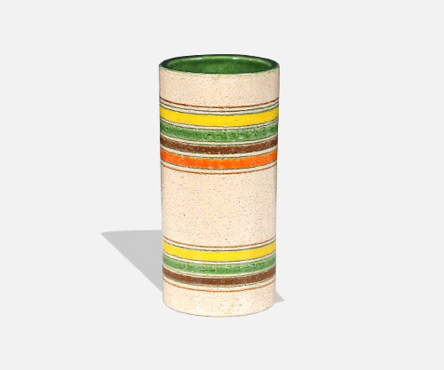 Aldo Londi Multi-Color Glazed Ceramic Vase for Bitossi Studio