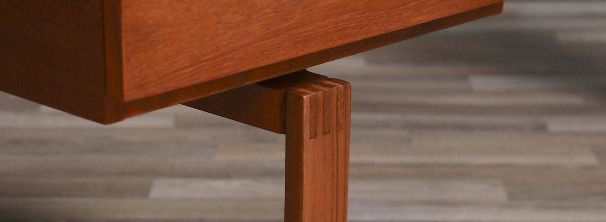 Henning Jensen & Torbin Valeur Teak Desk with Bookcase for Dyrlund