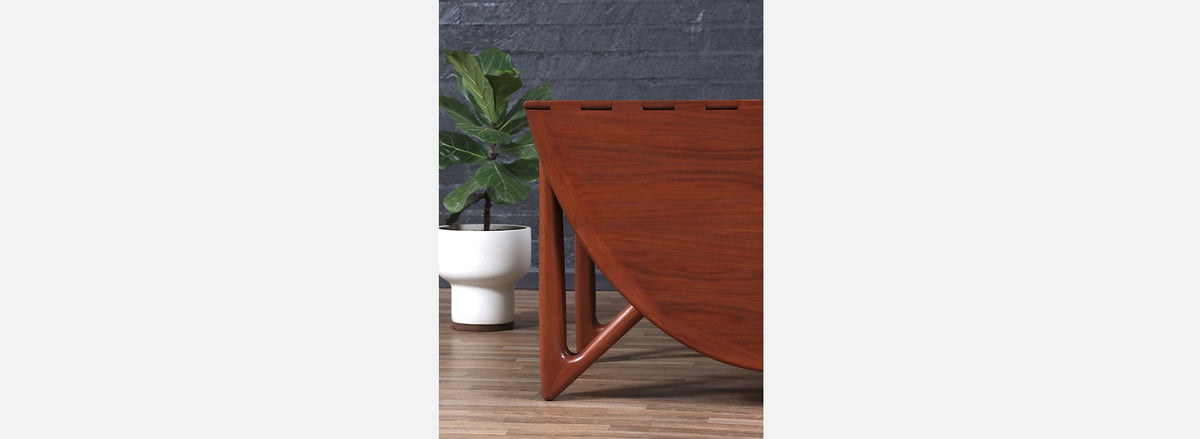 Niels Koefoed Gateleg Teak Dining Table for Koefoeds Hornslet